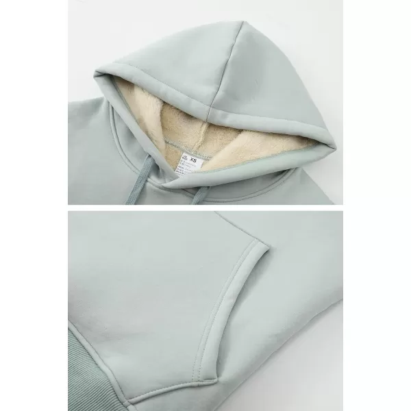 Gihuo Women's Winter Warm Hoodie Sherpa Fleece Lined Pullover Hoodie Hooded Sweatshirt
