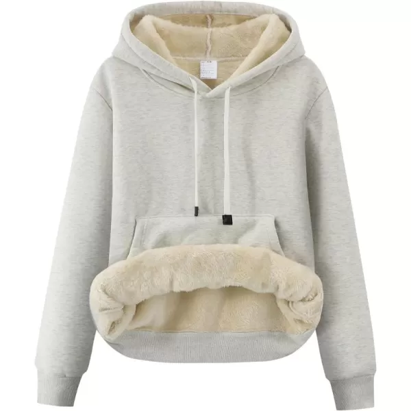 Gihuo Women's Winter Warm Hoodie Sherpa Fleece Lined Pullover Hoodie Hooded Sweatshirt