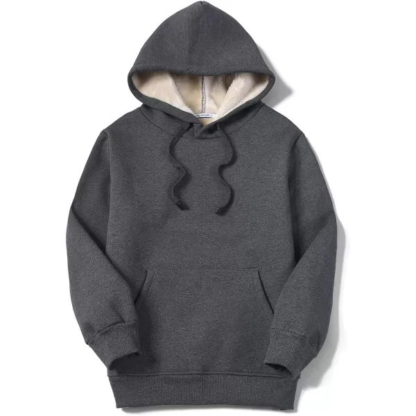 Gihuo Women's Winter Warm Hoodie Sherpa Fleece Lined Pullover Hoodie Hooded Sweatshirt
