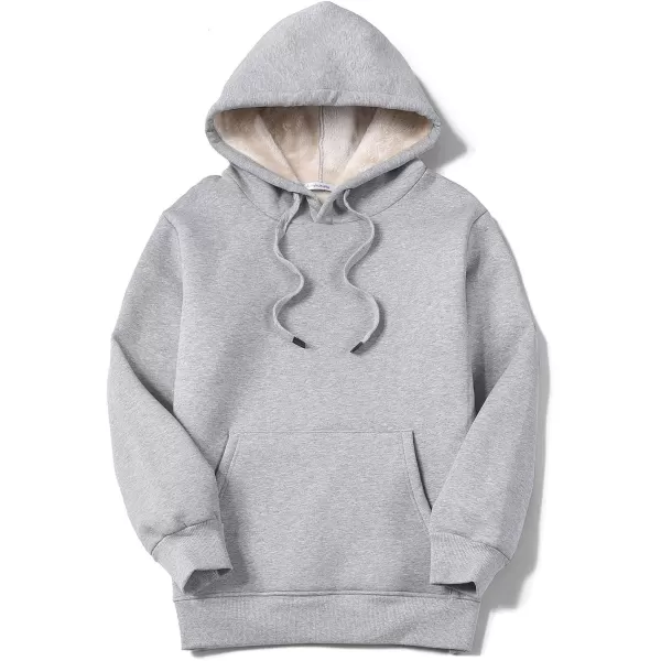 Gihuo Women's Winter Warm Hoodie Sherpa Fleece Lined Pullover Hoodie Hooded Sweatshirt