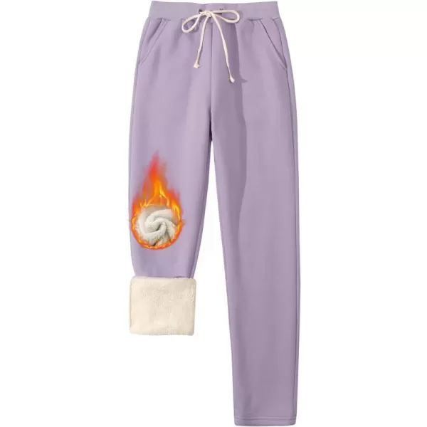 Gihuo Women's Winter Warm Sherpa Lined Sweatpants Fleece Pants