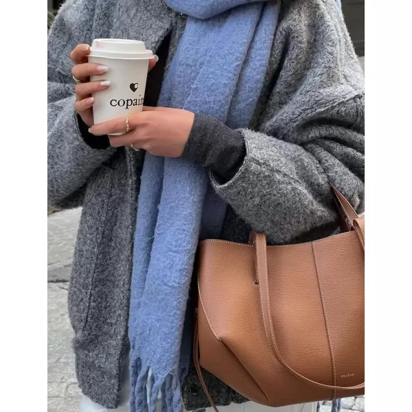 Gihuo Women's Oversized Wool Blend Jackets Button Down Casual Varsity Jacket with Pockets 2023