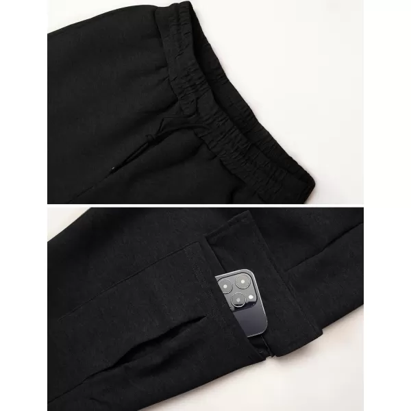 Gihuo Men's Fleece Pants Winter Sherpa Lined Sweatpants Thick Joggers Pants Open Bottom Track Pants