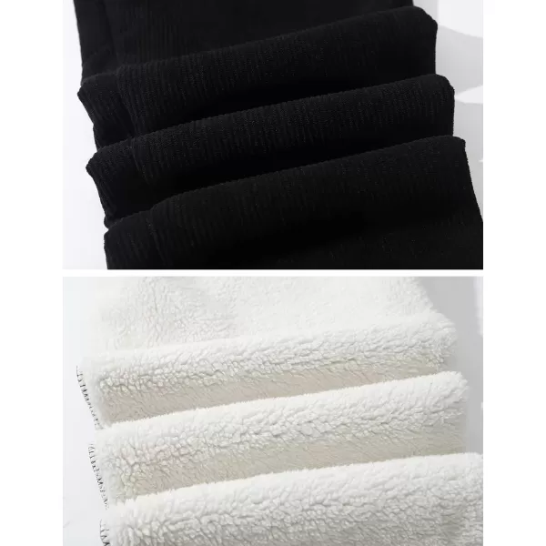 Gihuo Men's Winter Sherpa Lined Corduroy Sweatpants Comfy Athletic Pants