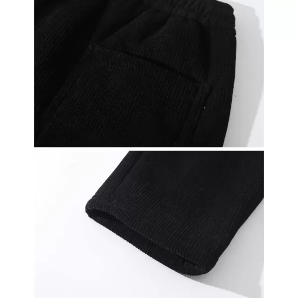 Gihuo Men's Winter Sherpa Lined Corduroy Sweatpants Comfy Athletic Pants