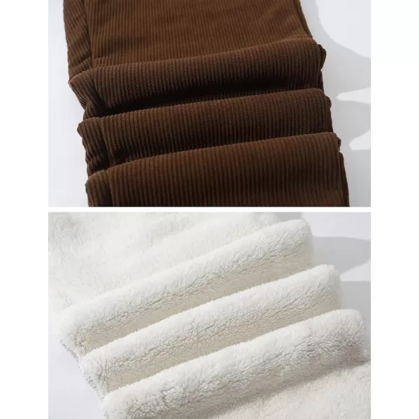 Gihuo Men's Winter Sherpa Lined Corduroy Sweatpants Comfy Athletic Pants