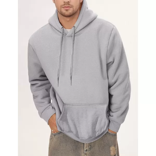 imageGihuo Mens Warm Crewneck Sherpa Lined Fleece Sweatshirt Pullover Tops02 Light Grey