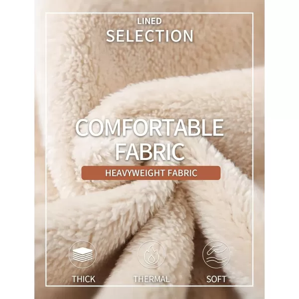 imageGihuo Mens Warm Crewneck Sherpa Lined Fleece Sweatshirt Pullover TopsBrown
