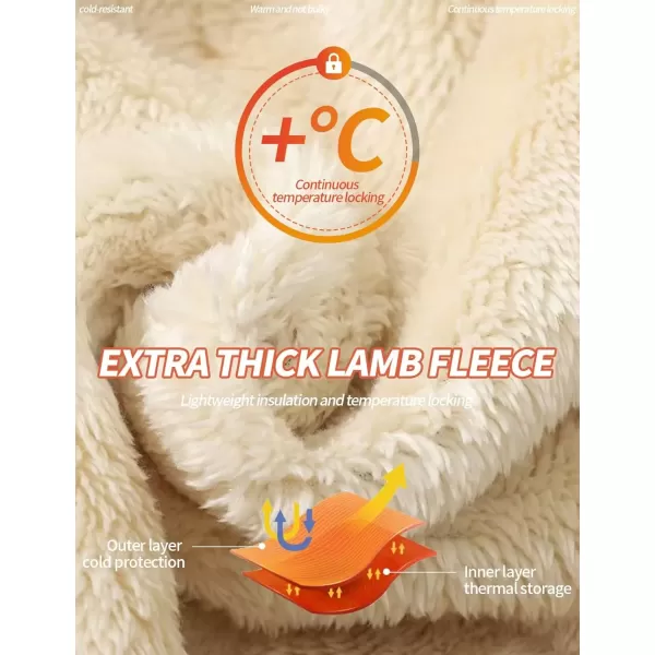 imageGihuo Mens Warm Crewneck Sherpa Lined Fleece Sweatshirt Pullover TopsNavy