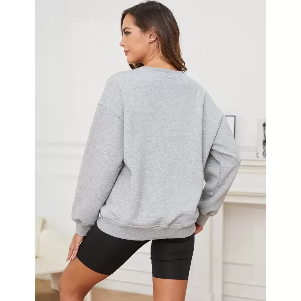 imageGihuo Womens Winter Fleece Sherpa Lined Crewneck Pullover Sweatshirt02 Grey