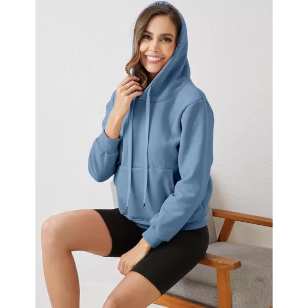 imageGihuo Womens Winter Warm Hoodie Sherpa Fleece Lined Pullover Hoodie Hooded Sweatshirt Heavyweight Casual Tops02 Blue