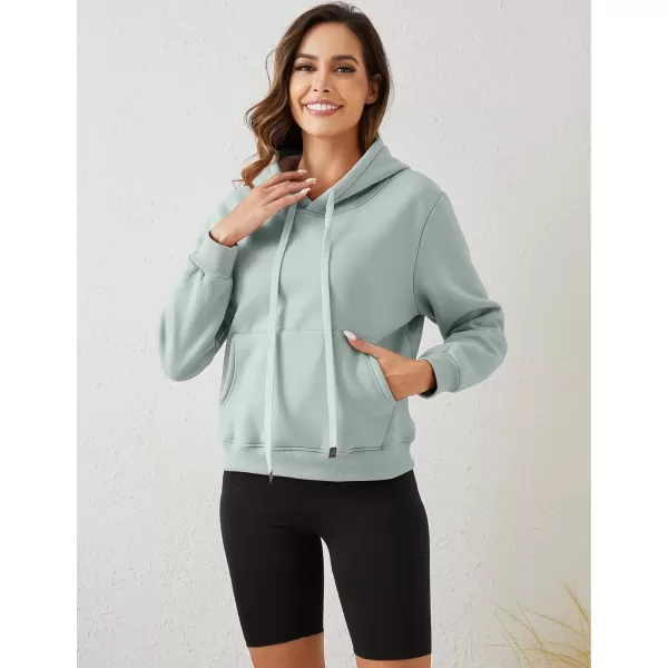 imageGihuo Womens Winter Warm Hoodie Sherpa Fleece Lined Pullover Hoodie Hooded Sweatshirt Heavyweight Casual Tops02 Green