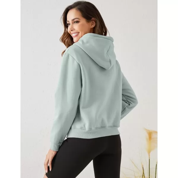 imageGihuo Womens Winter Warm Hoodie Sherpa Fleece Lined Pullover Hoodie Hooded Sweatshirt Heavyweight Casual Tops02 Green