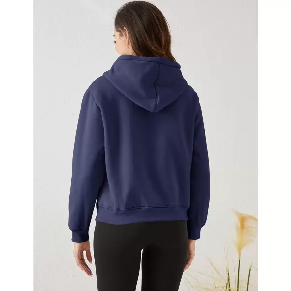 imageGihuo Womens Winter Warm Hoodie Sherpa Fleece Lined Pullover Hoodie Hooded Sweatshirt Heavyweight Casual Tops02 Navy