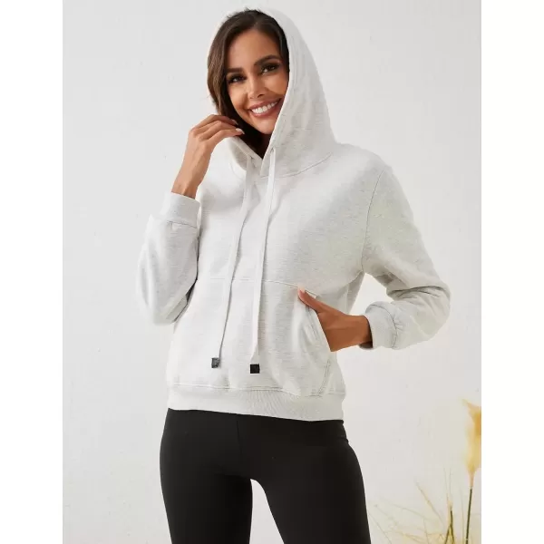 imageGihuo Womens Winter Warm Hoodie Sherpa Fleece Lined Pullover Hoodie Hooded Sweatshirt Heavyweight Casual Tops02 White