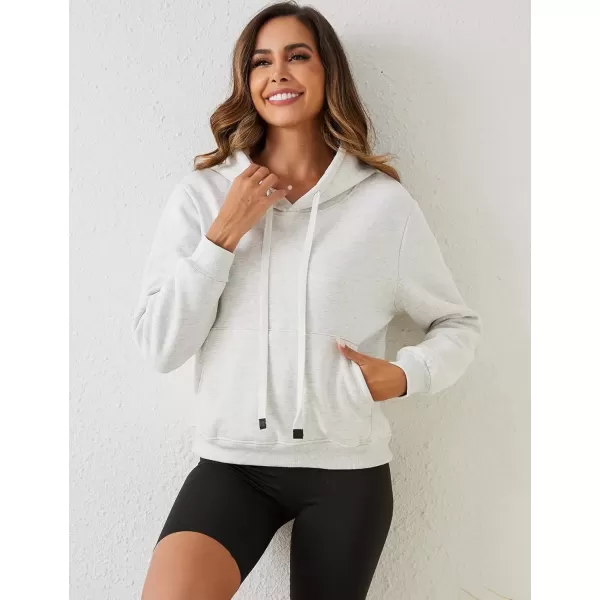 imageGihuo Womens Winter Warm Hoodie Sherpa Fleece Lined Pullover Hoodie Hooded Sweatshirt Heavyweight Casual Tops02 White