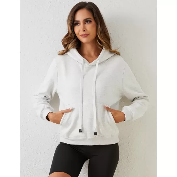 imageGihuo Womens Winter Warm Hoodie Sherpa Fleece Lined Pullover Hoodie Hooded Sweatshirt Heavyweight Casual Tops02 White