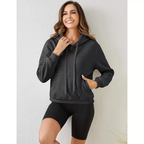 imageGihuo Womens Winter Warm Hoodie Sherpa Fleece Lined Pullover Hoodie Hooded Sweatshirt Heavyweight Casual Tops02darkgrey