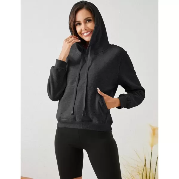 imageGihuo Womens Winter Warm Hoodie Sherpa Fleece Lined Pullover Hoodie Hooded Sweatshirt Heavyweight Casual Tops02darkgrey