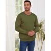 imageGihuo Mens Crewneck Sweatshirt Winter Warm Sherpa Lined Pullover Fleece Top SweatshirtArmy