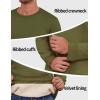 imageGihuo Mens Crewneck Sweatshirt Winter Warm Sherpa Lined Pullover Fleece Top SweatshirtArmy