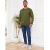 imageGihuo Mens Crewneck Sweatshirt Winter Warm Sherpa Lined Pullover Fleece Top SweatshirtArmy