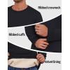 imageGihuo Mens Crewneck Sweatshirt Winter Warm Sherpa Lined Pullover Fleece Top SweatshirtBlack