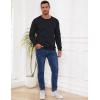 imageGihuo Mens Crewneck Sweatshirt Winter Warm Sherpa Lined Pullover Fleece Top SweatshirtBlack