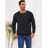imageGihuo Mens Crewneck Sweatshirt Winter Warm Sherpa Lined Pullover Fleece Top SweatshirtBlack
