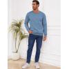 imageGihuo Mens Crewneck Sweatshirt Winter Warm Sherpa Lined Pullover Fleece Top SweatshirtBlue