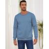 imageGihuo Mens Crewneck Sweatshirt Winter Warm Sherpa Lined Pullover Fleece Top SweatshirtBlue