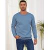 imageGihuo Mens Crewneck Sweatshirt Winter Warm Sherpa Lined Pullover Fleece Top SweatshirtBlue