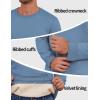 imageGihuo Mens Crewneck Sweatshirt Winter Warm Sherpa Lined Pullover Fleece Top SweatshirtBlue