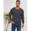 imageGihuo Mens Crewneck Sweatshirt Winter Warm Sherpa Lined Pullover Fleece Top SweatshirtDarkgrey