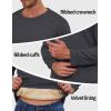 imageGihuo Mens Crewneck Sweatshirt Winter Warm Sherpa Lined Pullover Fleece Top SweatshirtDarkgrey