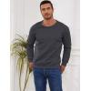 imageGihuo Mens Crewneck Sweatshirt Winter Warm Sherpa Lined Pullover Fleece Top SweatshirtDarkgrey
