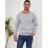 imageGihuo Mens Crewneck Sweatshirt Winter Warm Sherpa Lined Pullover Fleece Top SweatshirtGrey