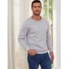imageGihuo Mens Crewneck Sweatshirt Winter Warm Sherpa Lined Pullover Fleece Top SweatshirtGrey