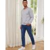 imageGihuo Mens Crewneck Sweatshirt Winter Warm Sherpa Lined Pullover Fleece Top SweatshirtGrey