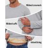 imageGihuo Mens Crewneck Sweatshirt Winter Warm Sherpa Lined Pullover Fleece Top SweatshirtGrey