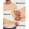 imageGihuo Mens Crewneck Sweatshirt Winter Warm Sherpa Lined Pullover Fleece Top SweatshirtKhaki