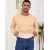 imageGihuo Mens Crewneck Sweatshirt Winter Warm Sherpa Lined Pullover Fleece Top SweatshirtKhaki