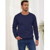 imageGihuo Mens Crewneck Sweatshirt Winter Warm Sherpa Lined Pullover Fleece Top SweatshirtNavy