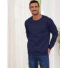 imageGihuo Mens Crewneck Sweatshirt Winter Warm Sherpa Lined Pullover Fleece Top SweatshirtNavy