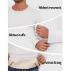 imageGihuo Mens Crewneck Sweatshirt Winter Warm Sherpa Lined Pullover Fleece Top SweatshirtWhite