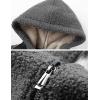 imageGihuo Mens Winter Sherpa Lined Hoodie Zip Up Sweatshirt Heavyweight Warm Fleece Jacket with Pockets02 Darkgrey Sherpa Shell