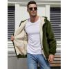 imageGihuo Mens Winter Sherpa Lined Hoodie Zip Up Sweatshirt Heavyweight Warm Fleece Jacket with Pockets03 Army Fleece Shell