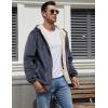 imageGihuo Mens Winter Sherpa Lined Hoodie Zip Up Sweatshirt Heavyweight Warm Fleece Jacket with Pockets03 Greyfleece Shell
