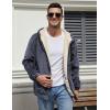 imageGihuo Mens Winter Sherpa Lined Hoodie Zip Up Sweatshirt Heavyweight Warm Fleece Jacket with Pockets03 Greyfleece Shell