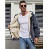 imageGihuo Mens Winter Sherpa Lined Hoodie Zip Up Sweatshirt Heavyweight Warm Fleece Jacket with Pockets03 Greyfleece Shell